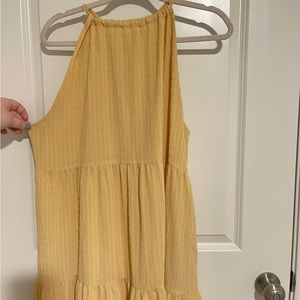 XL, Pastel Yellow, A line, haltered top, sundress